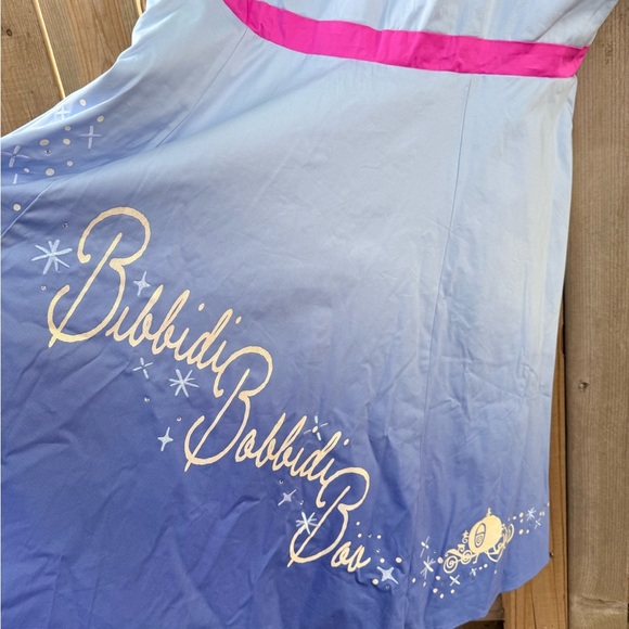 Disney Light Blue and Pink Dress with Sheer Sleeves - Picture 4 of 9